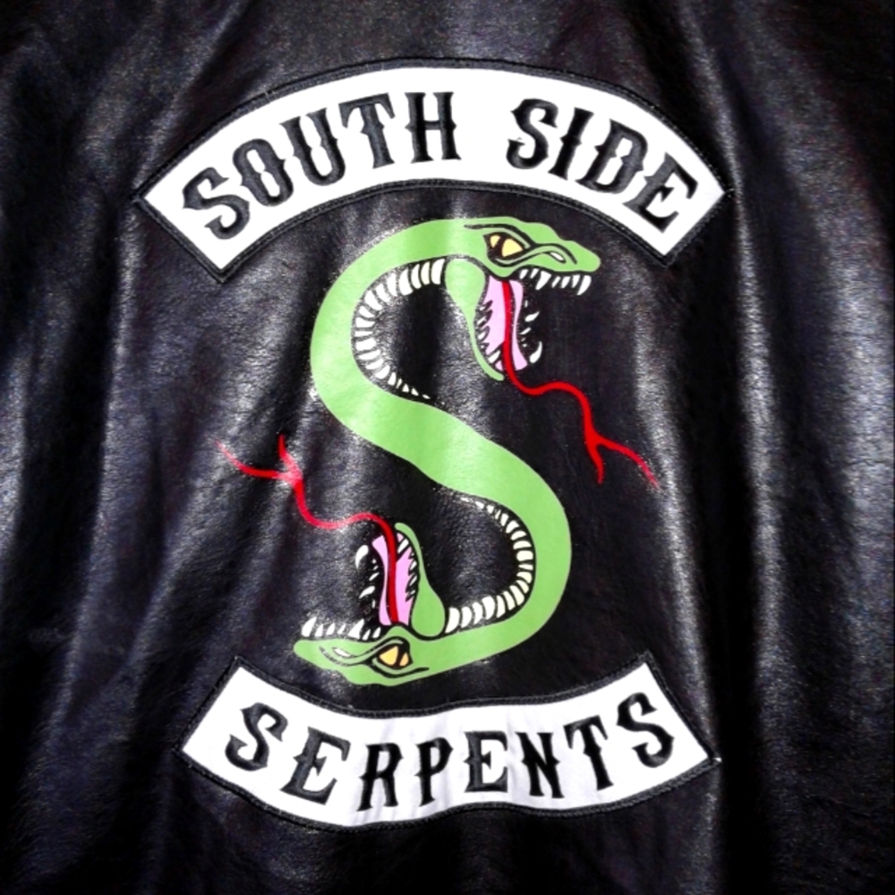 Riverdale Southside Serpents Archie comics mens sz L Snake Leather biker Jacket